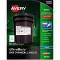Avery Dennison Avery GHS Chemical Waterproof & UV Resistent Labels, Inkjet, 4-3/4in x 7-3/4in, 100/Pack 60522